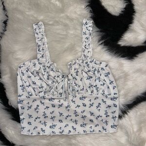 Shein floral crop top